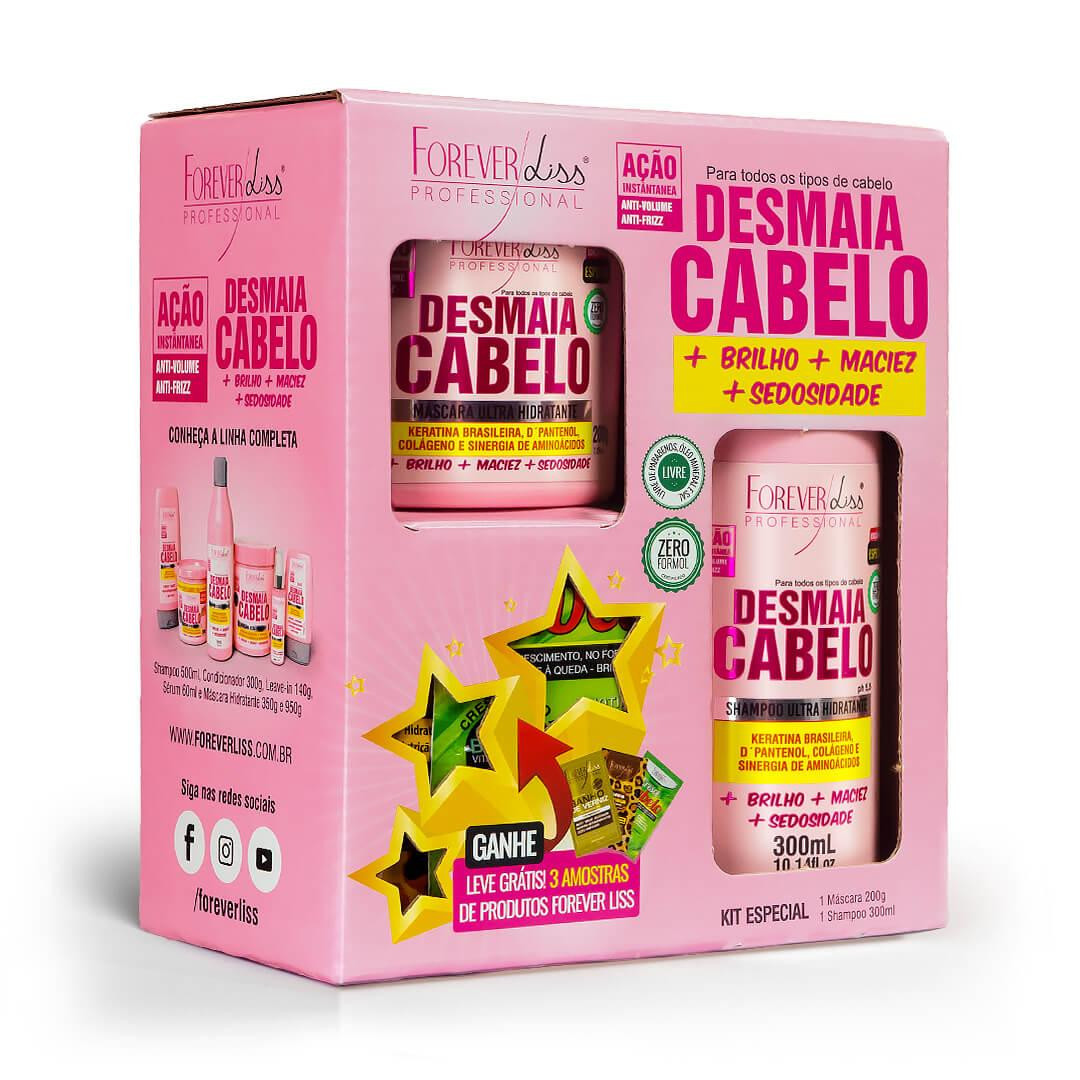 Kit Forever Liss Desmaia Cabelo Shampoo 300ml + Máscara Capilar