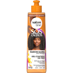 GEL ATIVADOR DE CACHOS SALON LINE 320ML - SOS CACHOS - RELAXANTE NATURAL