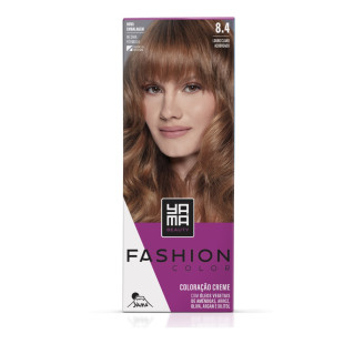 COLORACAO YAMA FASHION COLOR 8.4 - LOURO CLARO ACOBREADO