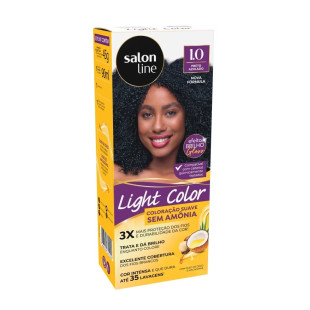 TONALIZANTE SALON LINE LIGHT COLOR 1.0 - PRETO AZULADO