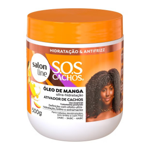 ATIVADOR DE CACHOS SALON LINE 500G - SOS CACHOS - OLEO DE MANGA TRADICIONAL