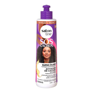 ATIVADOR DE CACHOS SALON LINE 300ML - SOS CACHOS - SUPER OLEOS NUTRITIVOS