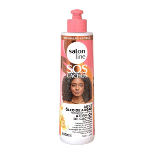 ATIVADOR DE CACHOS SALON LINE 300ML - SOS CACHOS - MEL CACHOS INTENSOS