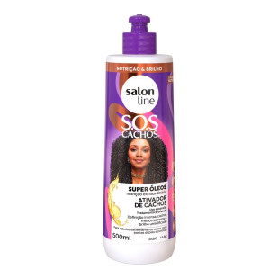 ATIVADOR DE CACHOS SALON LINE 500ML - SOS CACHOS - SUPER OLEOS NUTRITIVOS