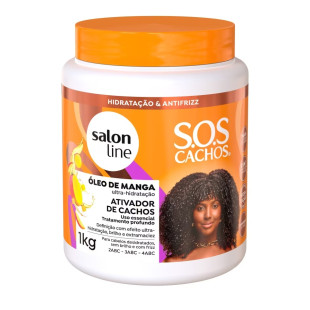 ATIVADOR DE CACHOS SALON LINE 1KG - SOS CACHOS - OLEO DE MANGA UMIDIFICADOR