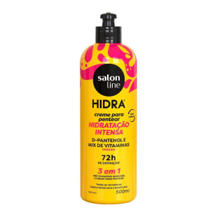  CREME PARA PENTEAR SALON LINE 500ML - 3 EM 1 - HIDRA D-PANTENOL