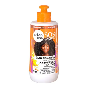 CREME PARA PENTEAR SALON LINE 300ML - SOS CACHOS - ÓLEO DE MANGA