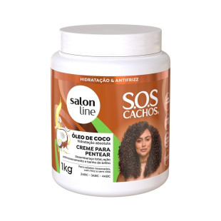 CREME PARA PENTEAR SALON LINE 1KG - SOS CACHOS - COCO