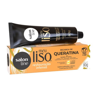 RECARGA DE QUERATINA SALON LINE 80G - MEU LISO - RESTAURAÇÃO INTENSA