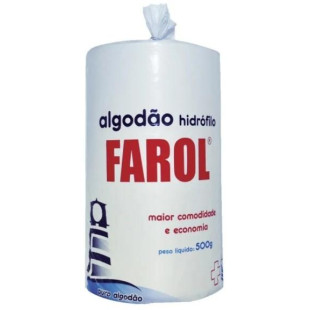 ALGODÃO HIDRÓFILO FAROL 500G ROLO