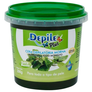 CERA DEPILE PLUS 290G HIDROSSOLÚVEL - EXTRA MENTA