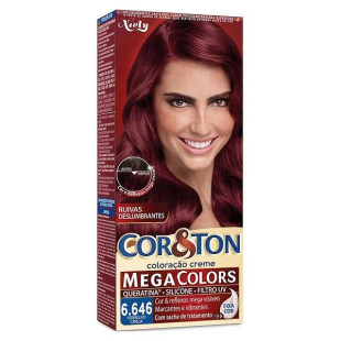 COLORAÇÃO COR E TON MEGA COLORS 6.646 - VERMELHO CEREJA