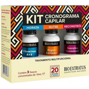 KIT CRONOGRAMA CAPILAR BIO EXTRATUS - HIDRATA NUTRE RECONSTROI