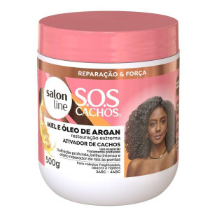 ATIVADOR DE CACHOS SALON LINE 500G - SOS CACHOS - MEL E ÓLEO DE ARGAN