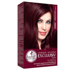 TONALIZANTE HASKELL EXCLLUSIV TOM - 5562 CASTANHO CLARO VERMELHO VIOLETA ESPECIAL