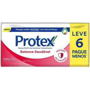 KIT SABONETE EM BARRA PROTEX BALANCE SAUDÁVEL 85G - 6 UNIDADES