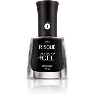 ESMALTE RISQUE DIAMOND GEL - PRETO CAVIAR