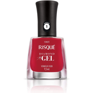 ESMALTE RISQUE DIAMOND GEL - VERMELHO RUBI