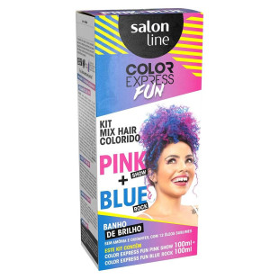 TONALIZANTE SALON LINE COLOR EXPRESS FUN - HAIR PINK SHOE + BLUE ROCK