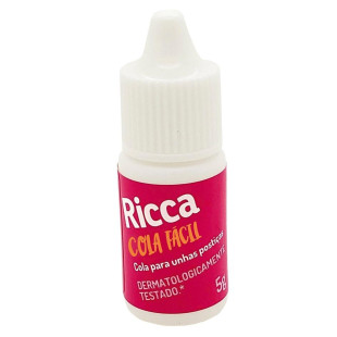 COLA PARA UNHAS POSTIÇAS RICCA 5G - COM PINCEL ref: 2279