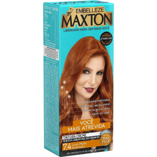 COLORAÇÃO MAXTON KIT 7.4 - LOURO MEDIO ACOBREADO