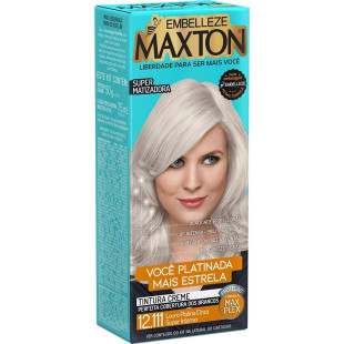 COLORAÇÃO MAXTON KIT 12.111 - LOURO PLATINA CINZA SUPER INTENSO