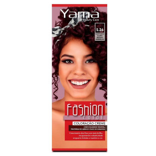 COLORACAO YAMA FASHION COLOR 5.26 - CASTANHO CLARO IRISADO VERMELHO