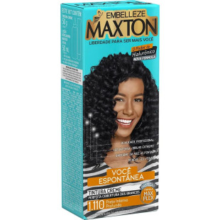 COLORAÇÃO MAXTON KIT 1.110 - PRETO INTENSO PROFUNDO