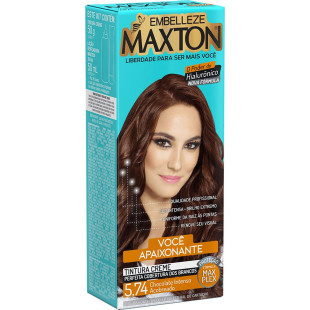 COLORAÇÃO MAXTON KIT 5.74 - CHOCOLATE INTENSO ACOBREADO