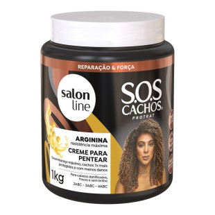 CREME PARA PENTEAR SALON LINE 1KG - SOS CACHOS - ARGININA