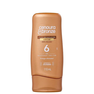 LOÇÃO BRONZEADORA CENOURA E BRONZE 110ML EFEITO DOURADO - FPS 6