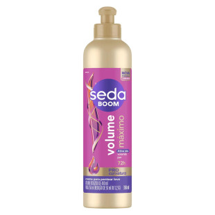 CREME PARA PENTEAR SEDA 350ML BOOM - VOLUME MÁXIMO