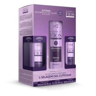 KIT CADIVEU PLÁSTICA DOS FIOS 1 LITRO + 2X300ML - ANTIFRIZZ