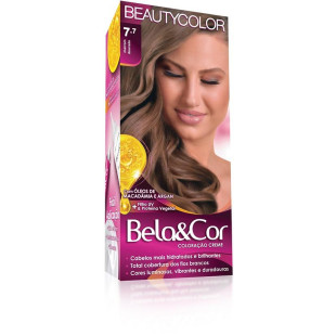 COLORAÇÃO BELA E COR KIT 7.7 - MARROM DOURADO