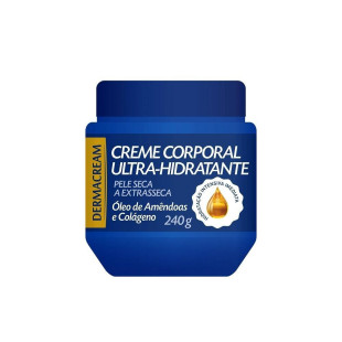 HIDRATANTE CORPORAL DERMACREAM 240G - ÓLEO DE AMÊNDOAS E COLÁGENO