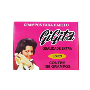 GRAMPO PARA CABELO GIGITA - 100 UNIDADES - N° 7 - LOIRO