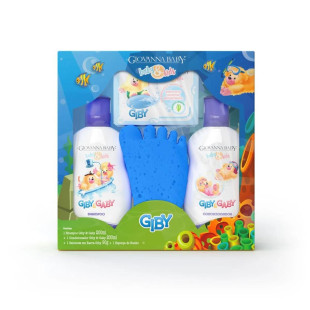 KIT INFANTIL GIOVANNA BABY - HORA DO BANHO - GIBY AZUL