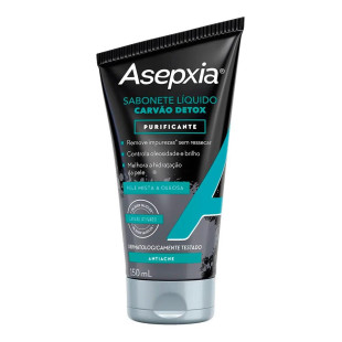 SABONETE LÍQUIDO FACIAL ASEPXIA 150ML - CARVÃO PRETO