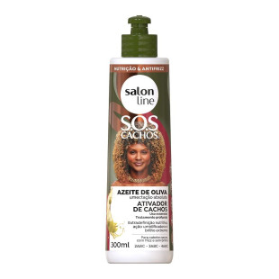 ATIVADOR DE CACHOS SALON LINE 300ML - SOS CACHOS - AZEITE DE OLIVA