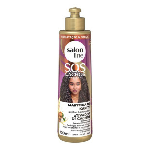 ATIVADOR DE CACHOS SALON LINE 300ML - SOS CACHOS - MANTEIGA DE KARITÉ