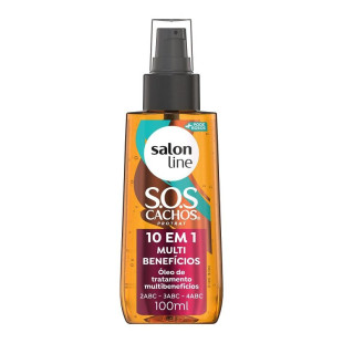 ÓLEO CAPILAR SALON LINE 100ML - SOS CACHOS - 10 EM 1 MULTIBENEFÍCIOS