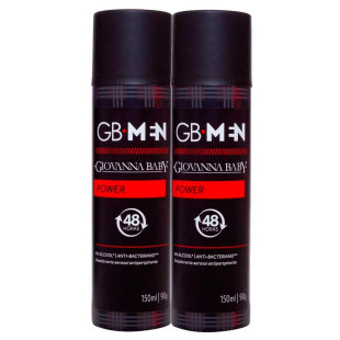 KIT DESODORANTE AEROSOL GIOVANNA BABY GB MEN 150ML - POWER - 2 UNIDADES