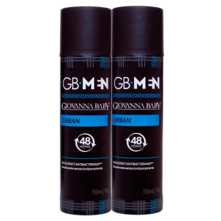 KIT DESODORANTE AEROSOL GIOVANNA BABY GB MEN 150ML - URBAN - 2 UNIDADES