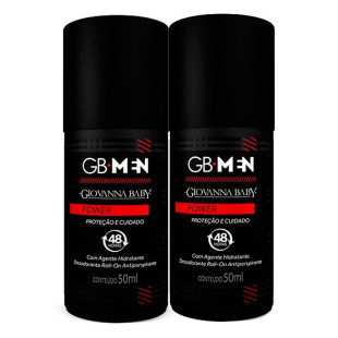 KIT DESODORANTE ROLL-ON GIOVANNA BABY GB MEN 50ML - POWER - 2 UNIDADES