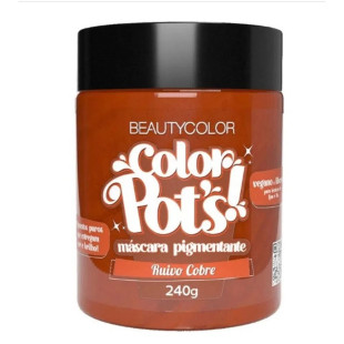 MÁSCARA PIGMENTANTE BEAUTY COLOR 240G COLOR POT'S - RUIVO COBRE