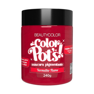 MÁSCARA PIGMENTANTE BEAUTYCOLOR 240G - COLOR POTS - VERMELHO FLAME