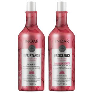 KIT INOAR RÉSISTANCE FLOR DE LÓTUS 1L - SHAMPOO + CONDICIONADOR