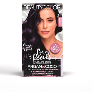 COLORAÇÃO BEAUTYCOLOR KIT 3.66 - CASTANHO PÚRPURA