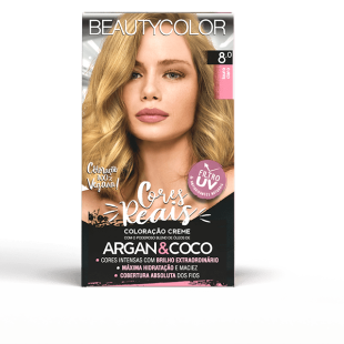 COLORAÇÃO BEAUTYCOLOR KIT 8.0 - LOURO CLARO