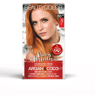 COLORAÇÃO BEAUTYCOLOR KIT 86.44 - RUIVOS PERFEITOS - RUIVO COBRE NATURAL